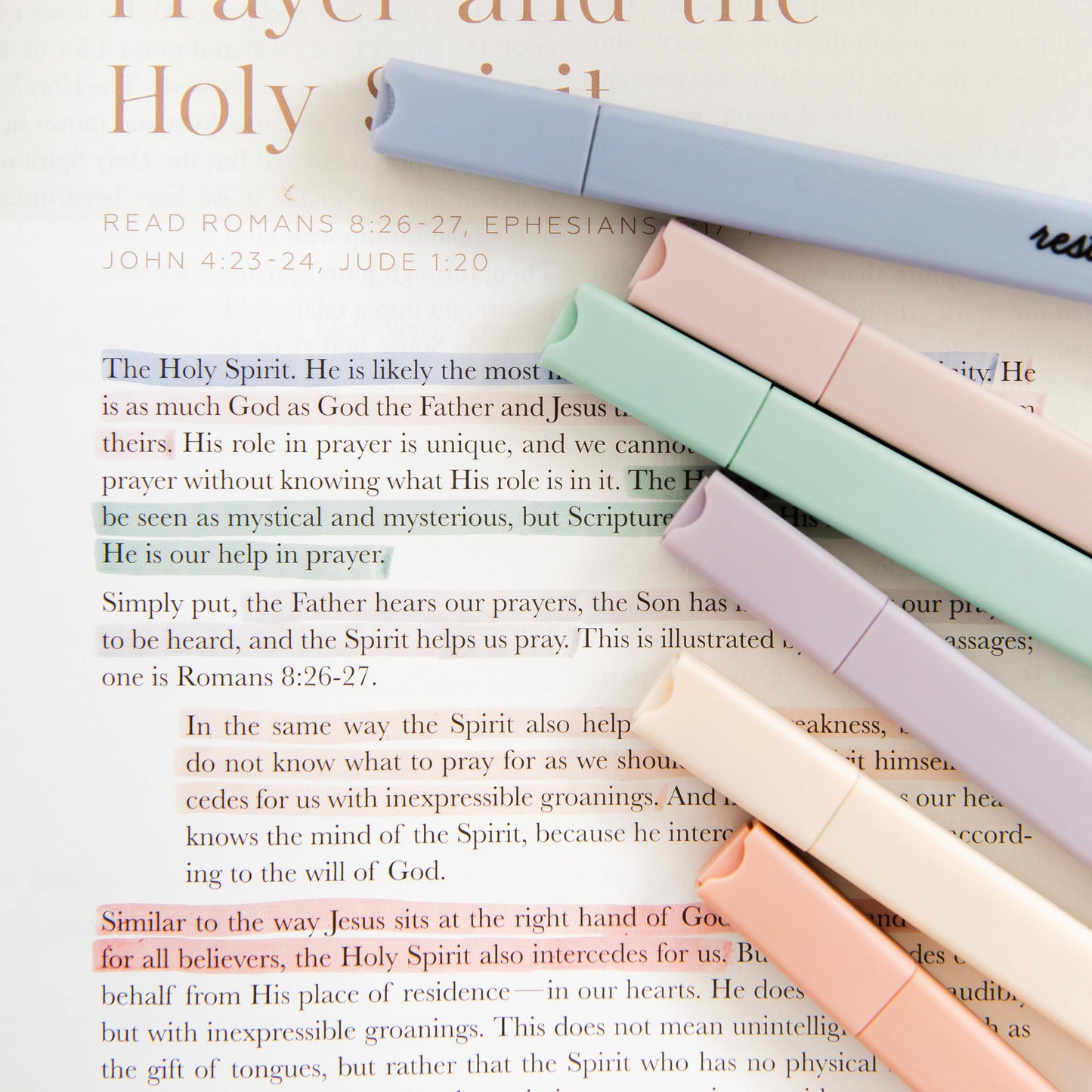 Pastel Bible Highlighter Pack of 6