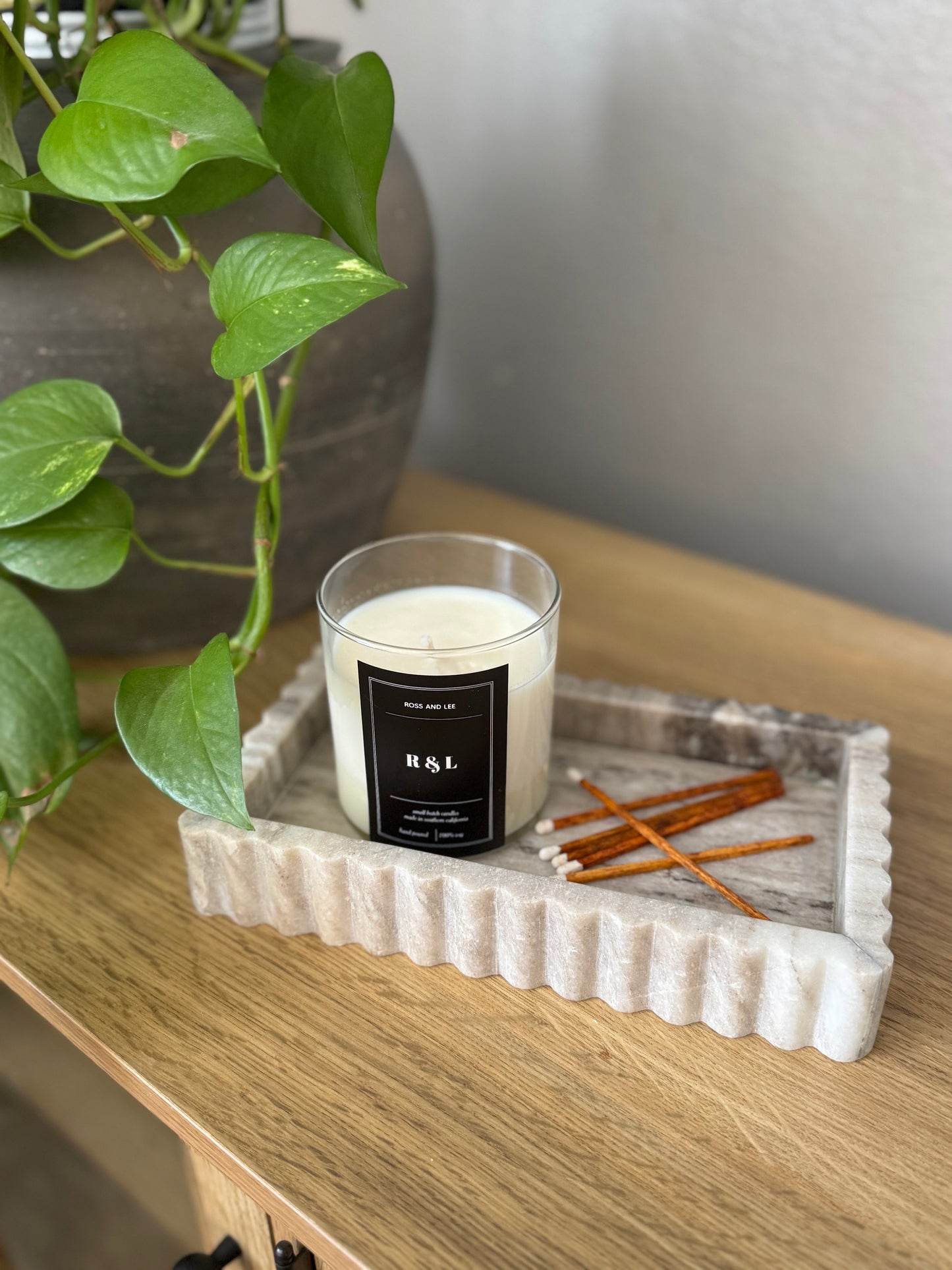Marble Scalloped Tray