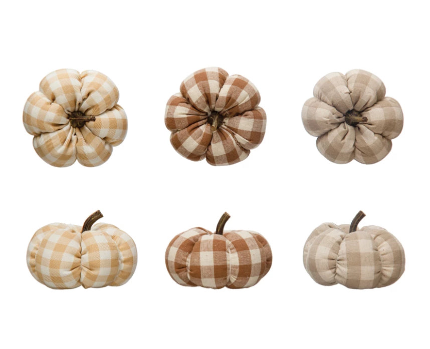 Fabric Check Pumpkin