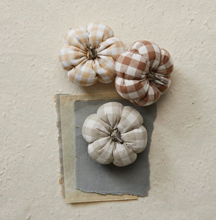 Fabric Check Pumpkin