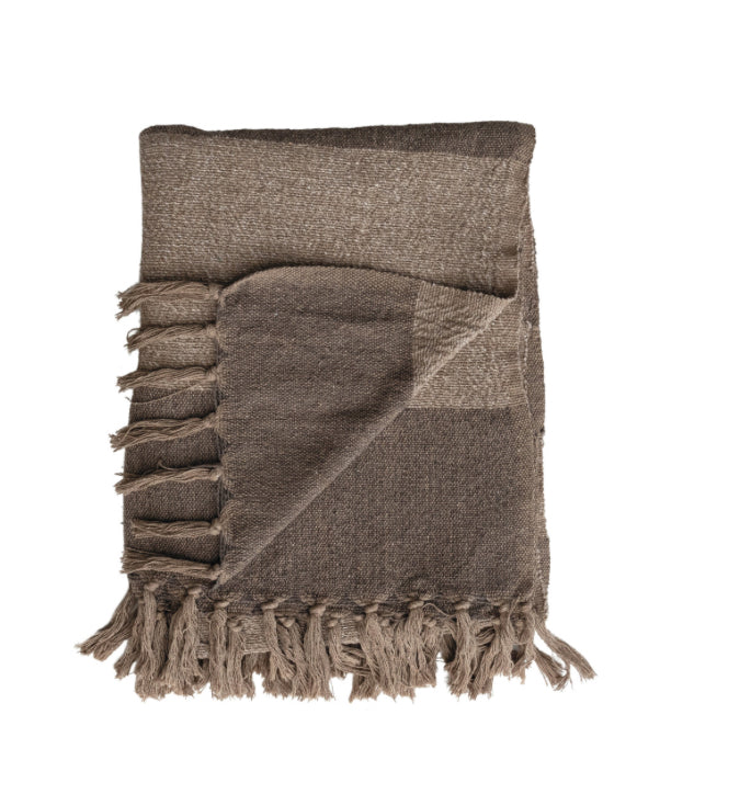 Woven Cotton Blend Throw