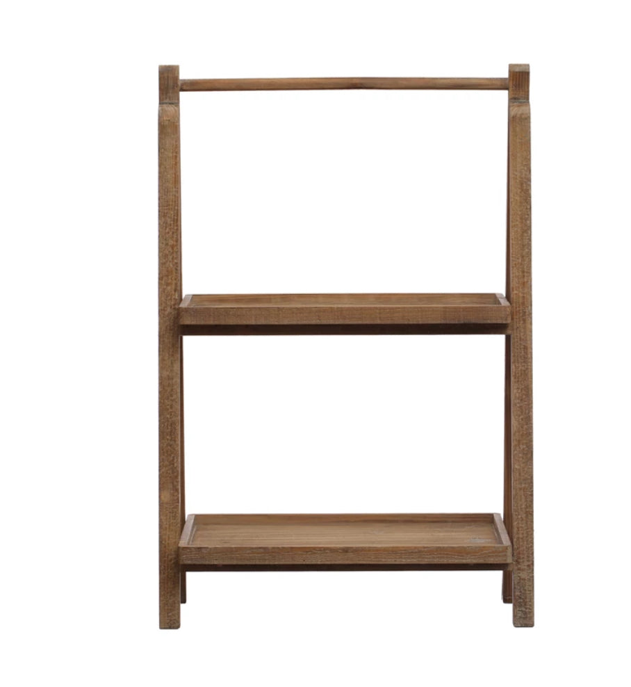 2-tier wood folding stand