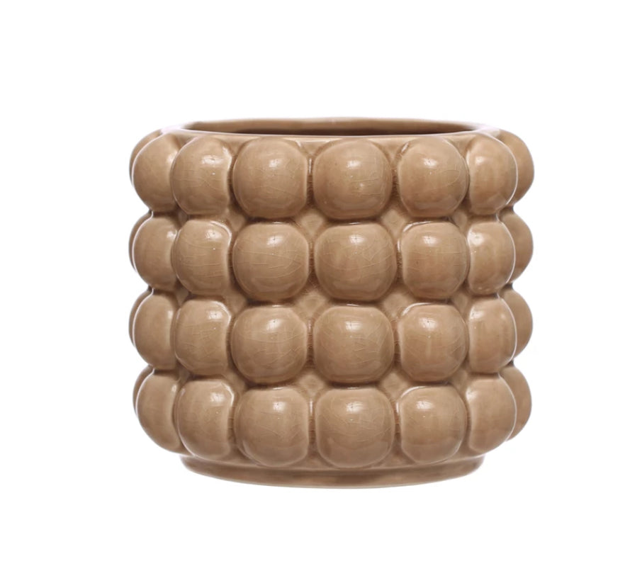 Stoneware Dotted Planter