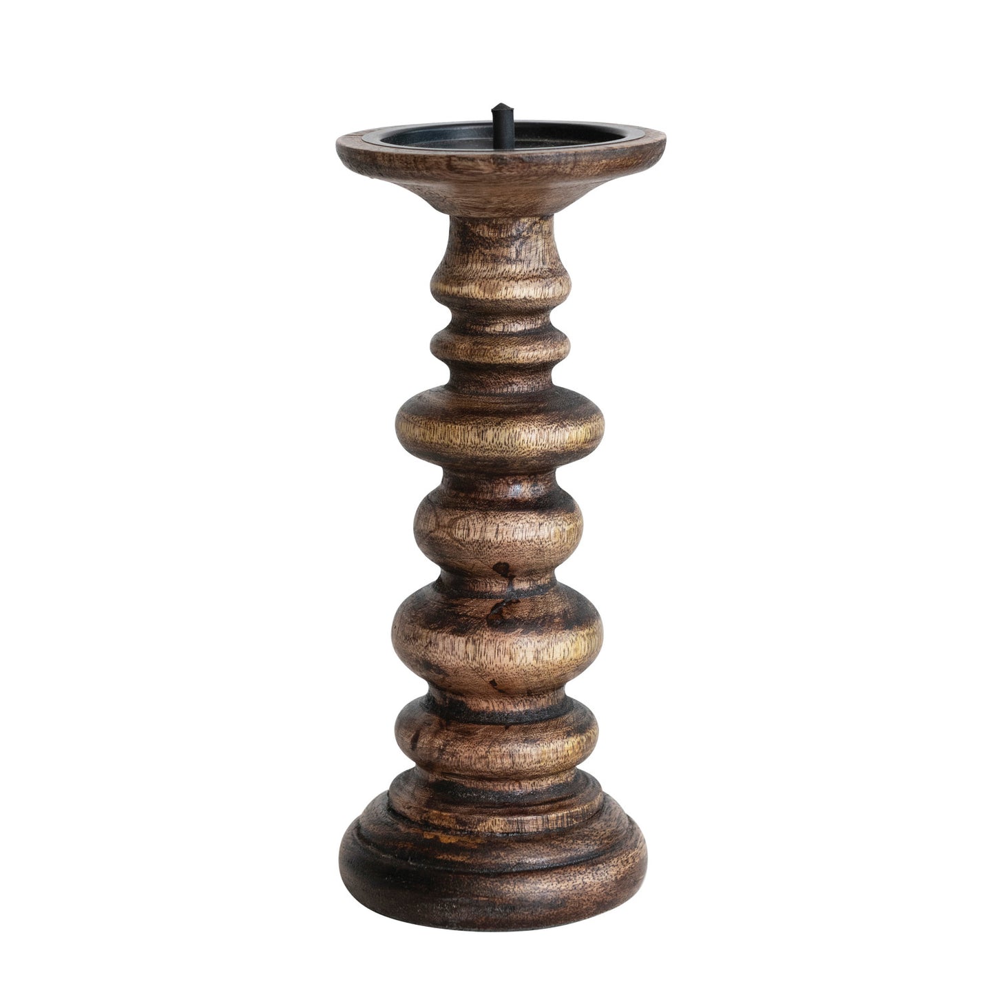 Small Wood Pillar Holder