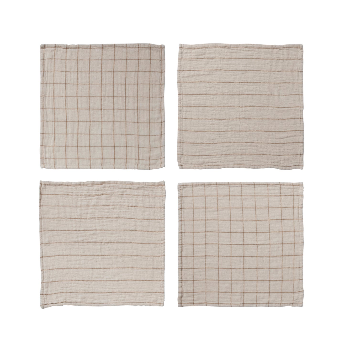 Grid + Stripe Cloth Napkins