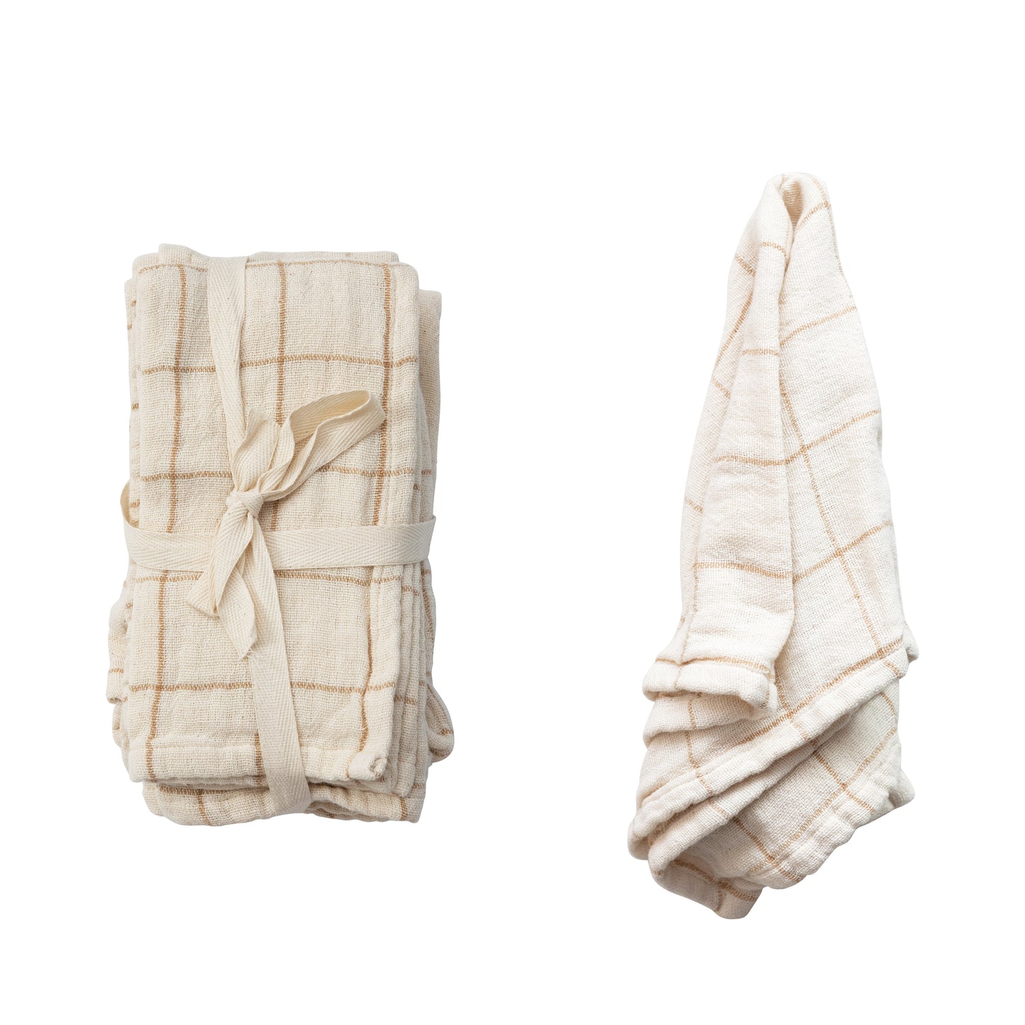 Grid + Stripe Cloth Napkins