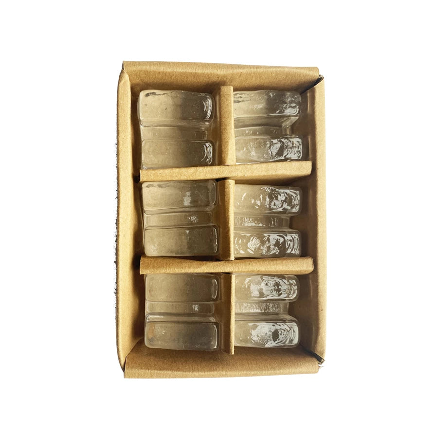 Glass Cube Place-card/Photo Holders (set of 6)