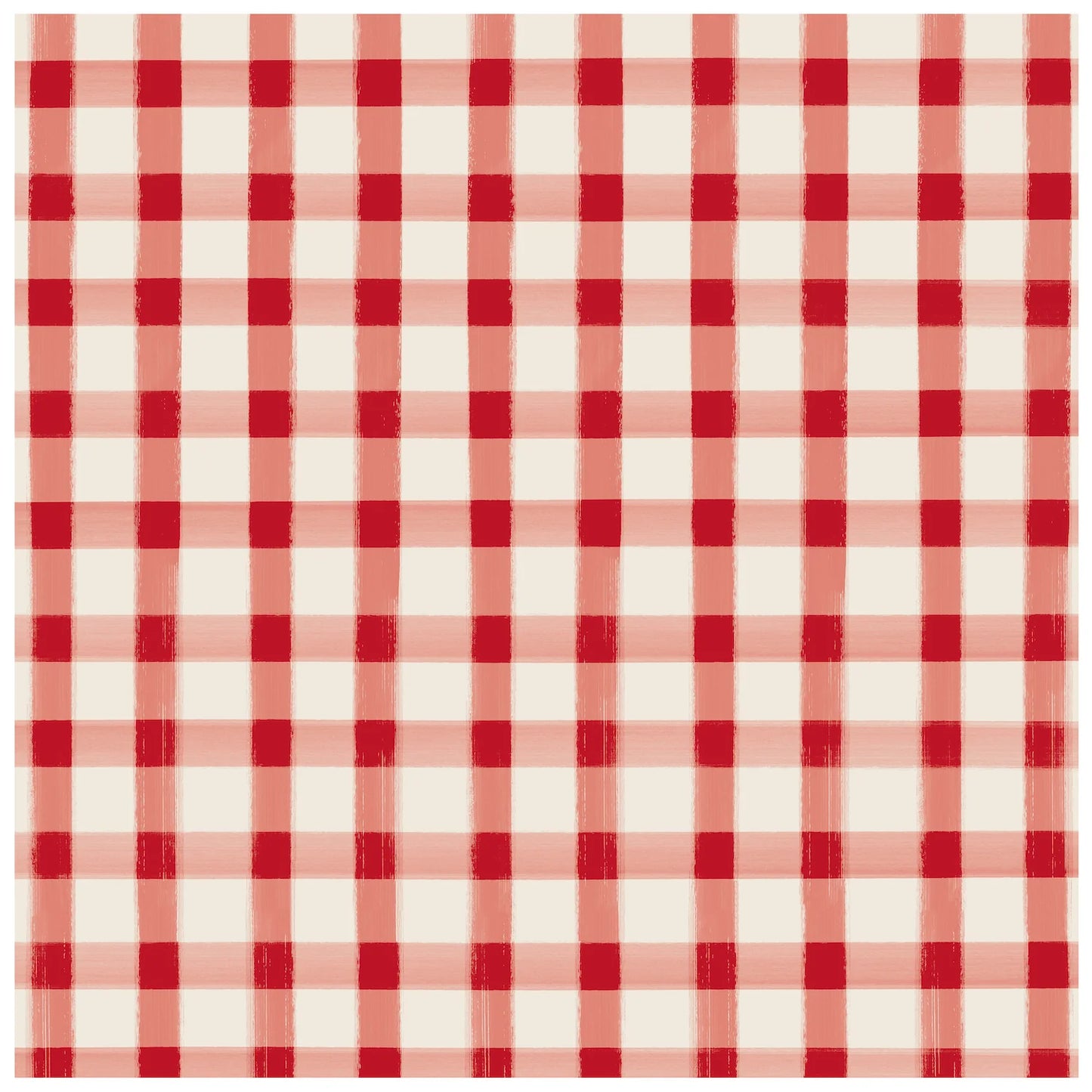 Red Check Cocktail Napkin