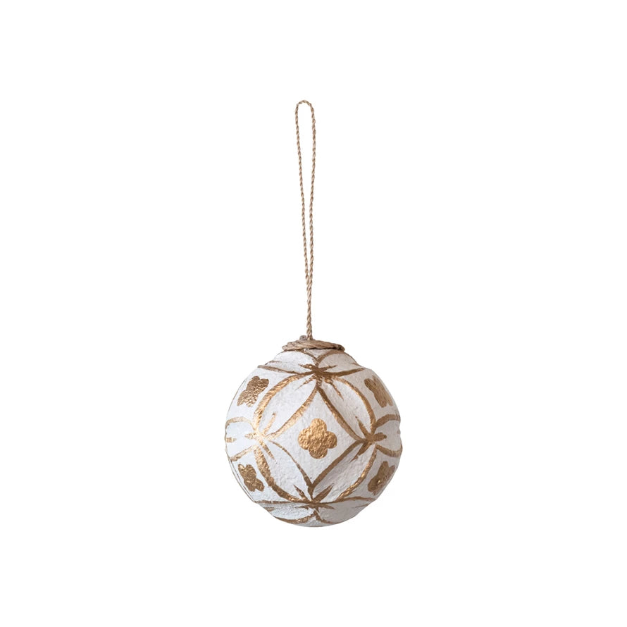 Hand-Painted Embossed Ornament
