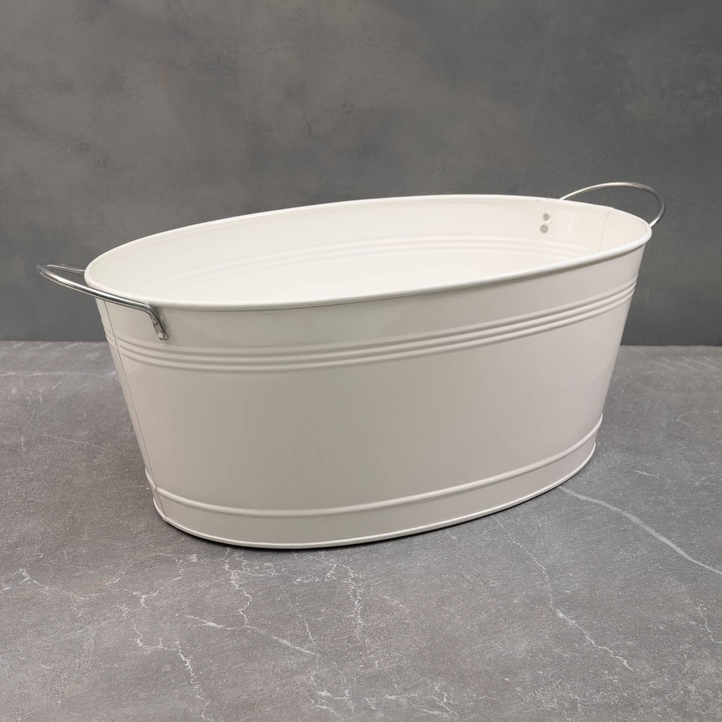 White Galvanized Tub