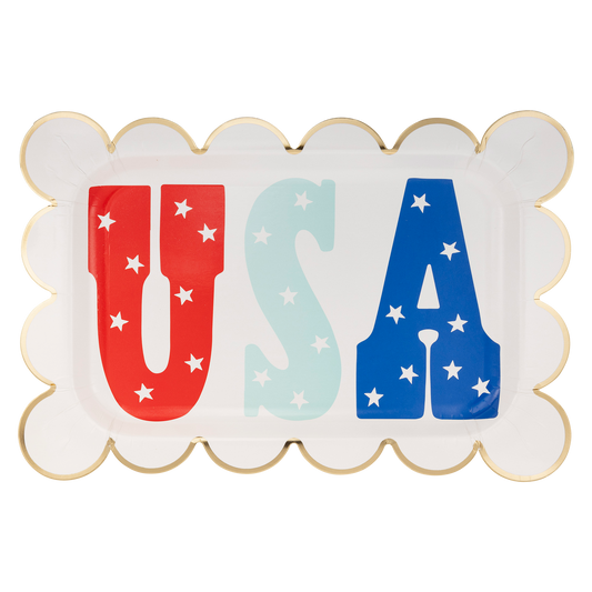 USA Scallop Paper Plate