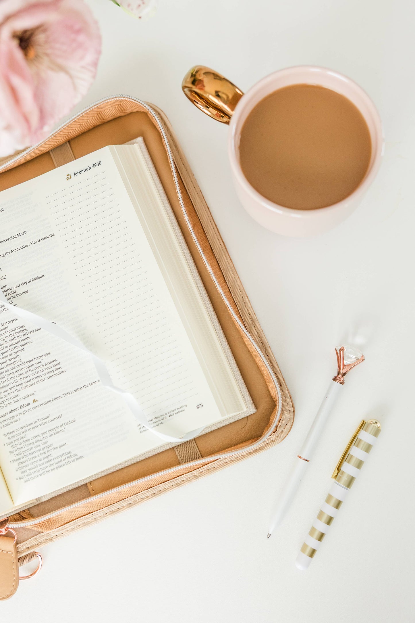 Bible Cover, Weave Bible Case, Crossbody CARAMEL