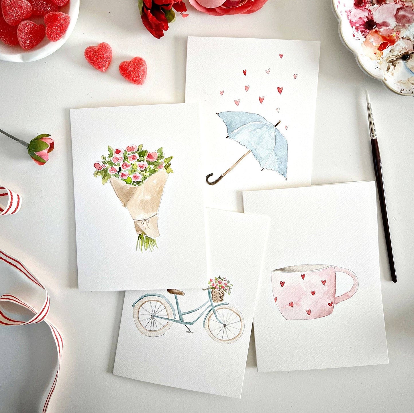 Love Sweet Love Paintable notecard