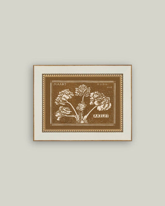 Maart Blossoms Framed Antique Art