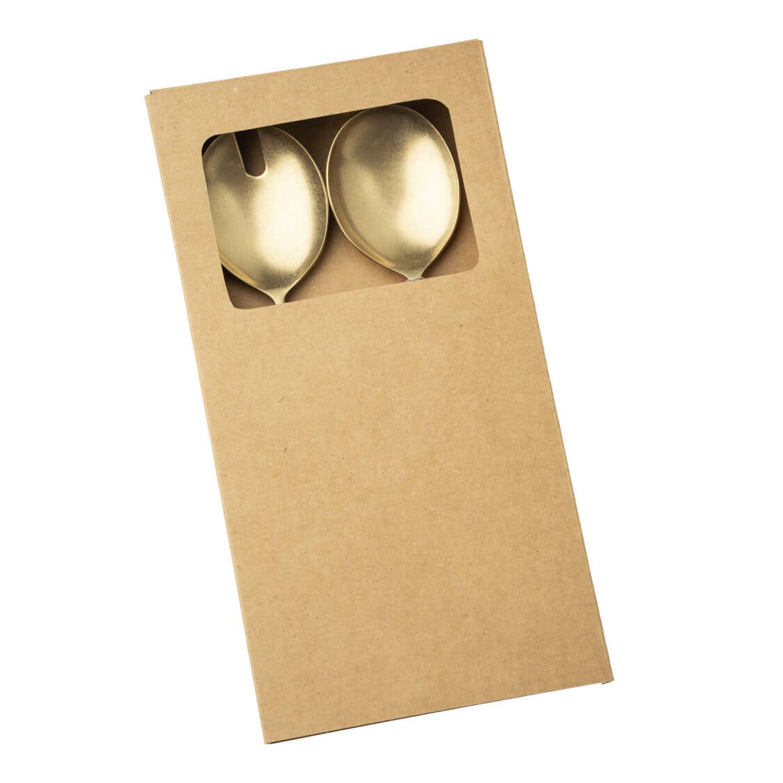 Tides Salad Servers S/2 Tumbled Gold