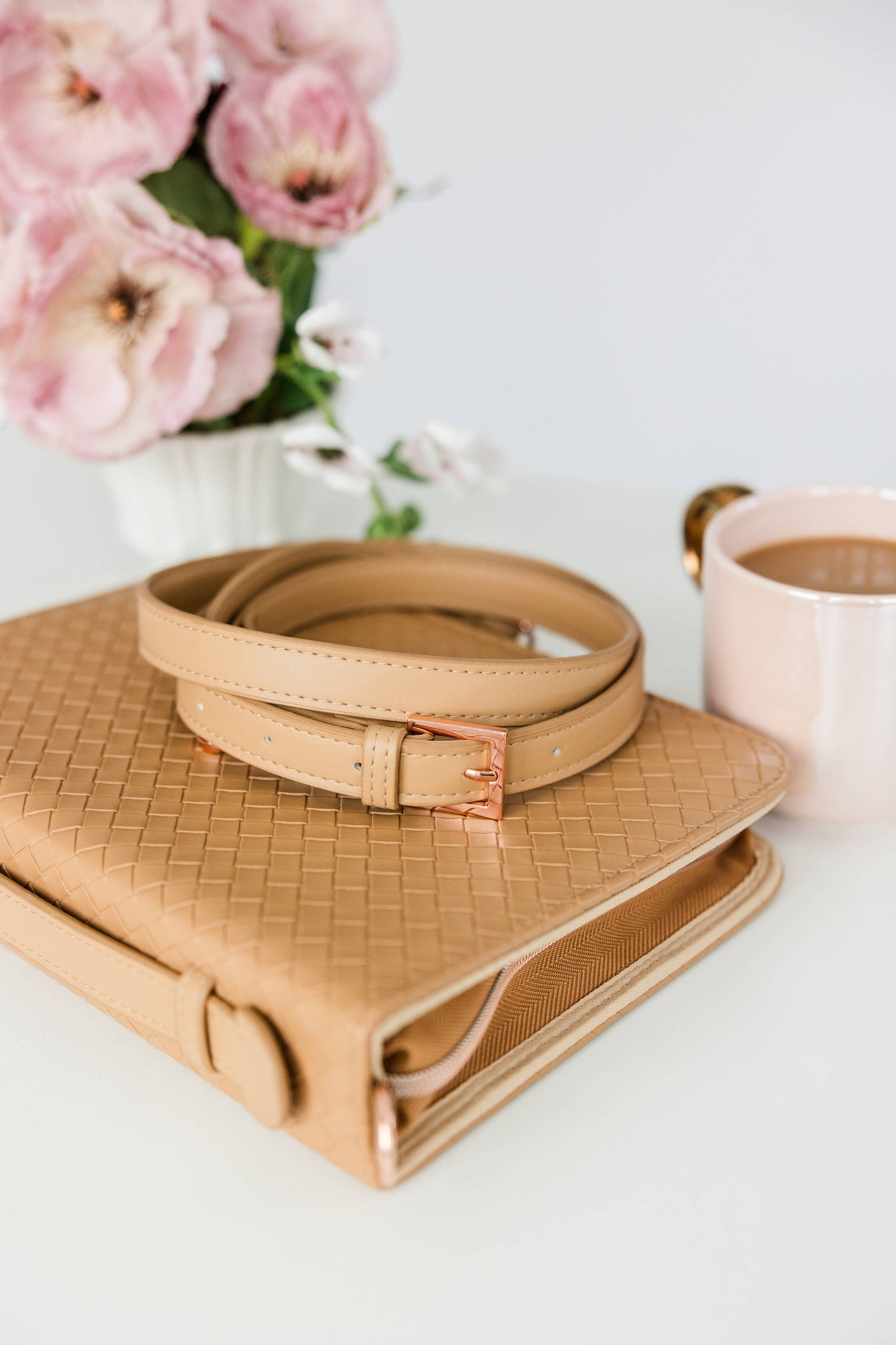 Bible Cover, Weave Bible Case, Crossbody CARAMEL