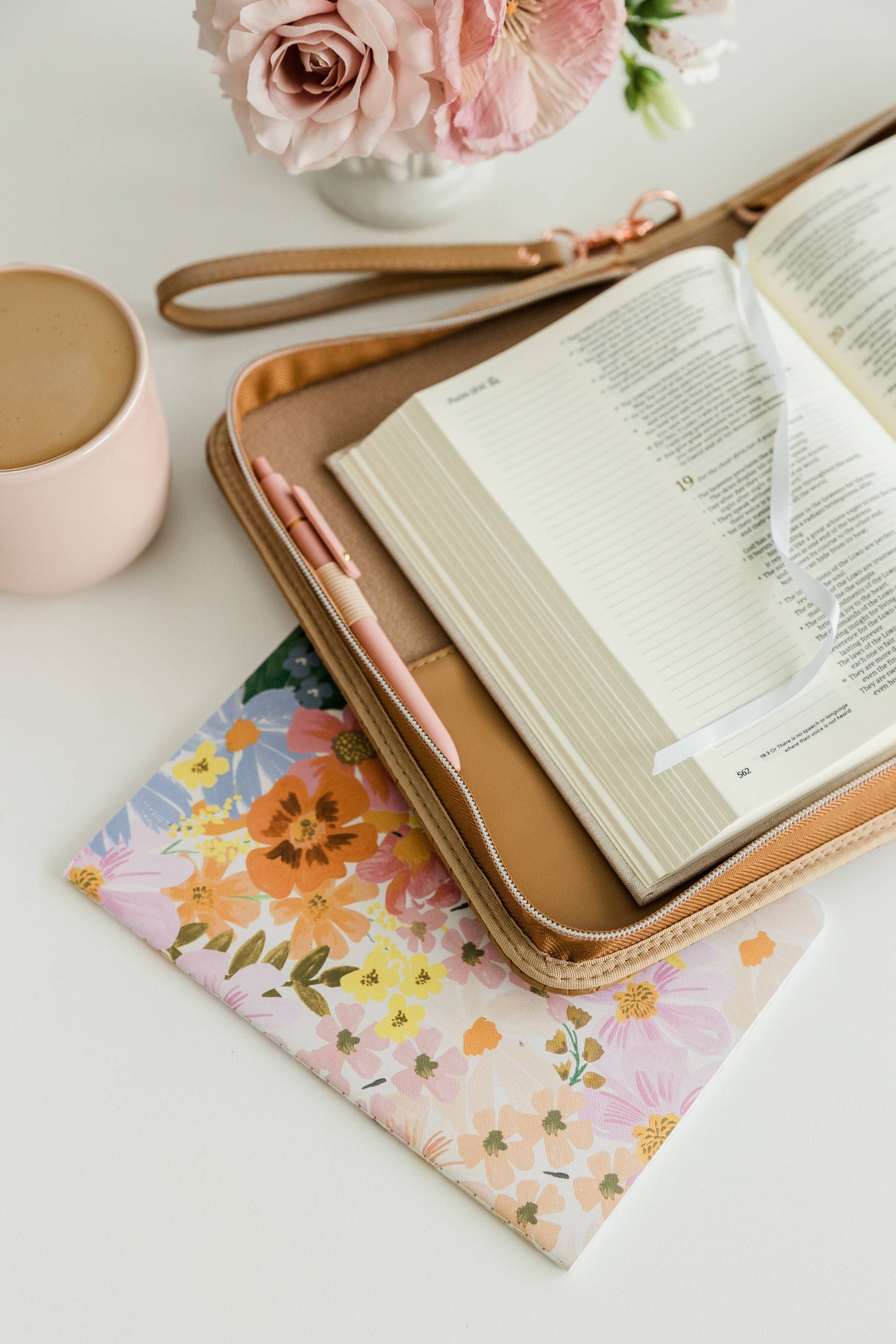 Bible Cover, Weave Bible Case, Crossbody CARAMEL