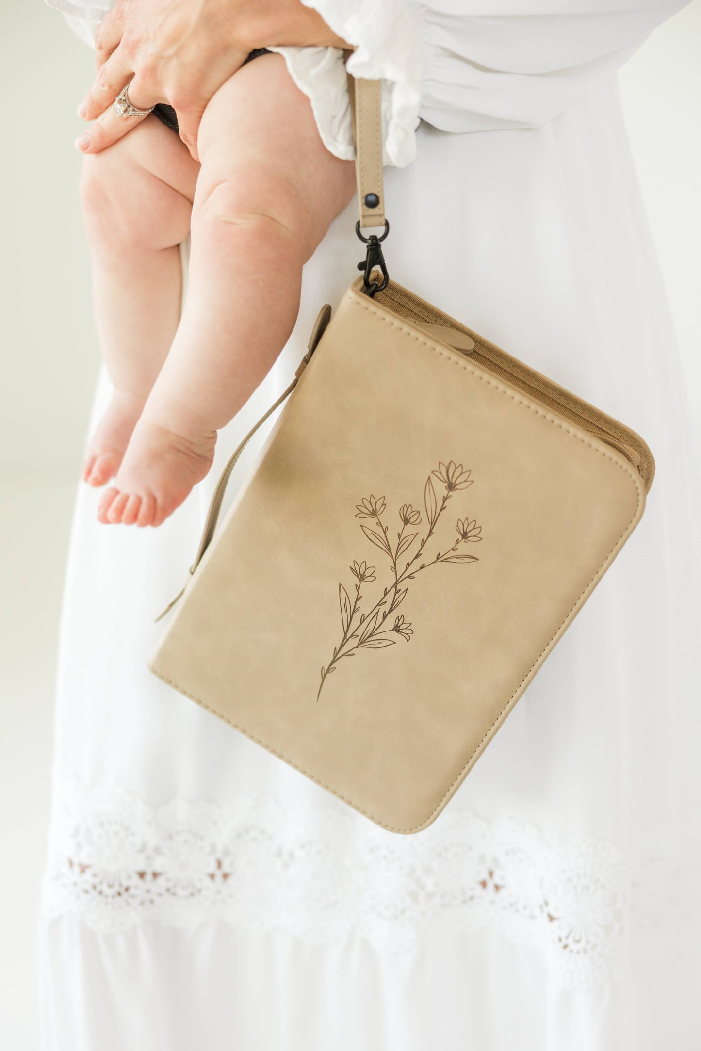 Bible Cover, Bible Case, Book Holder, Floral, Debossed