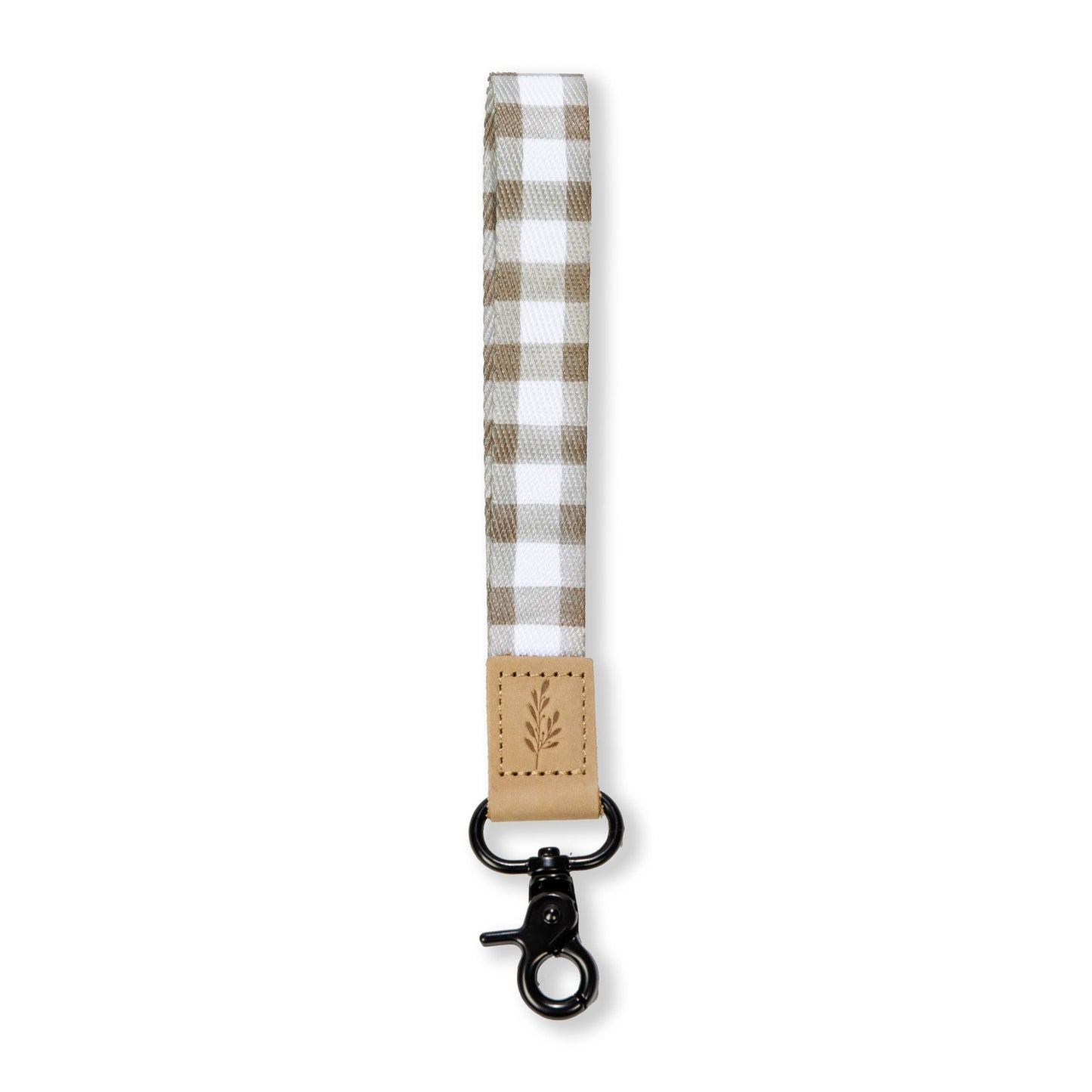 Brown Check Wristlet