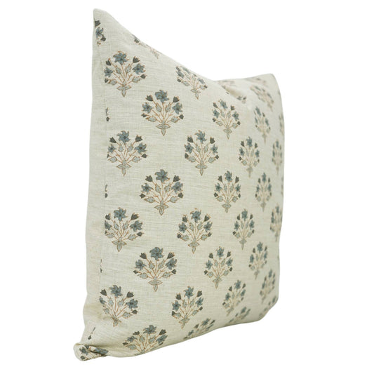 Flora Blockprint Pillow Cover