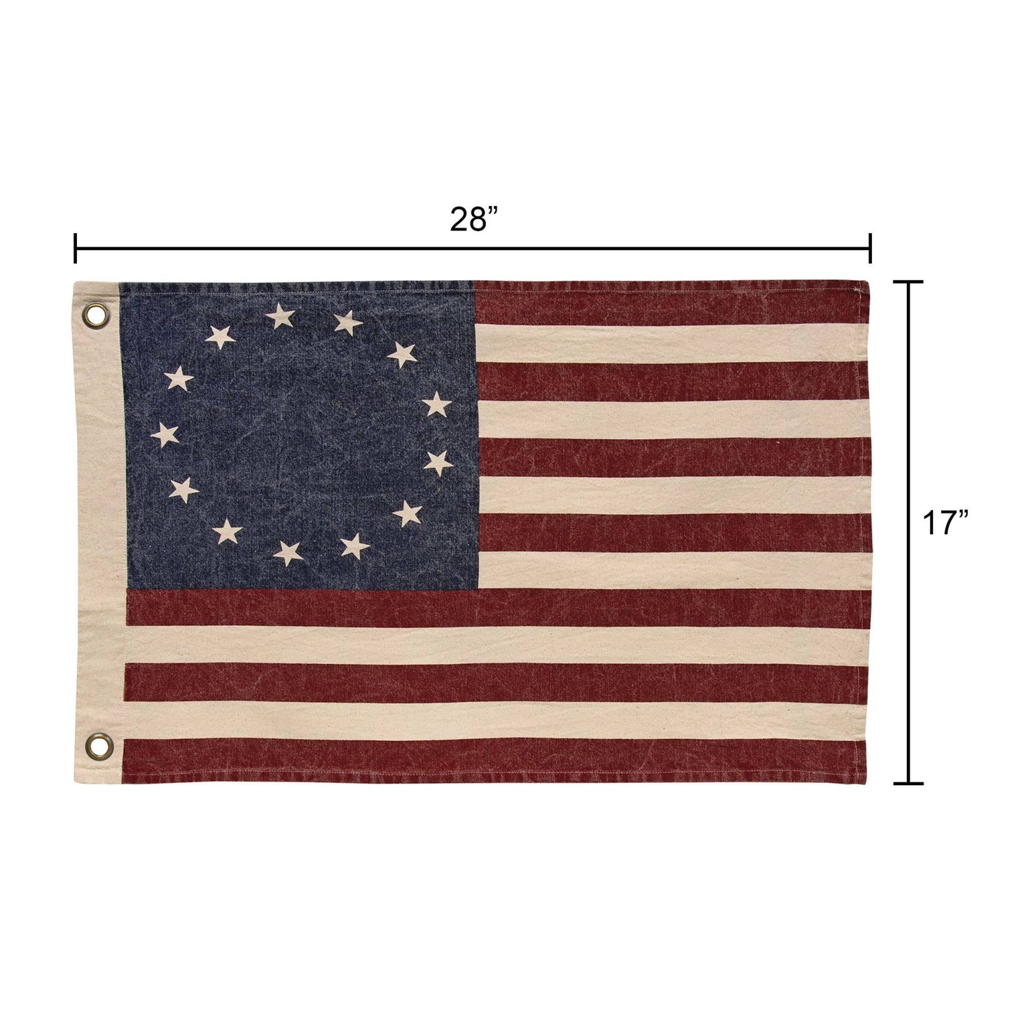 Stonewashed Betsy Ross Flag 17"x28"