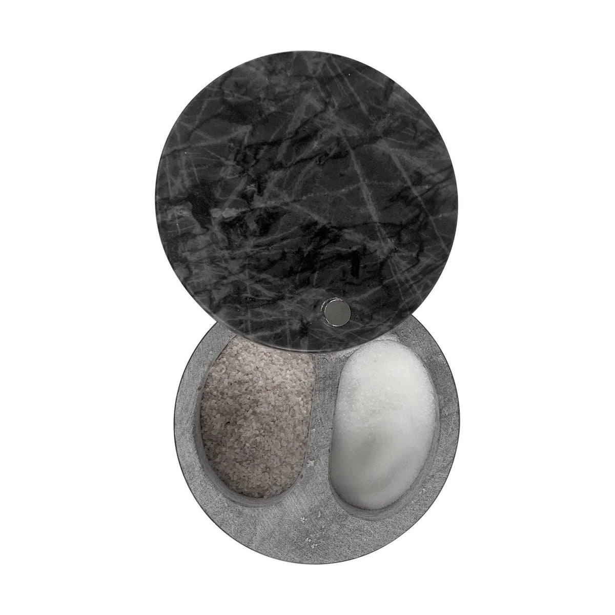 Black Marble Double Salt Cellar