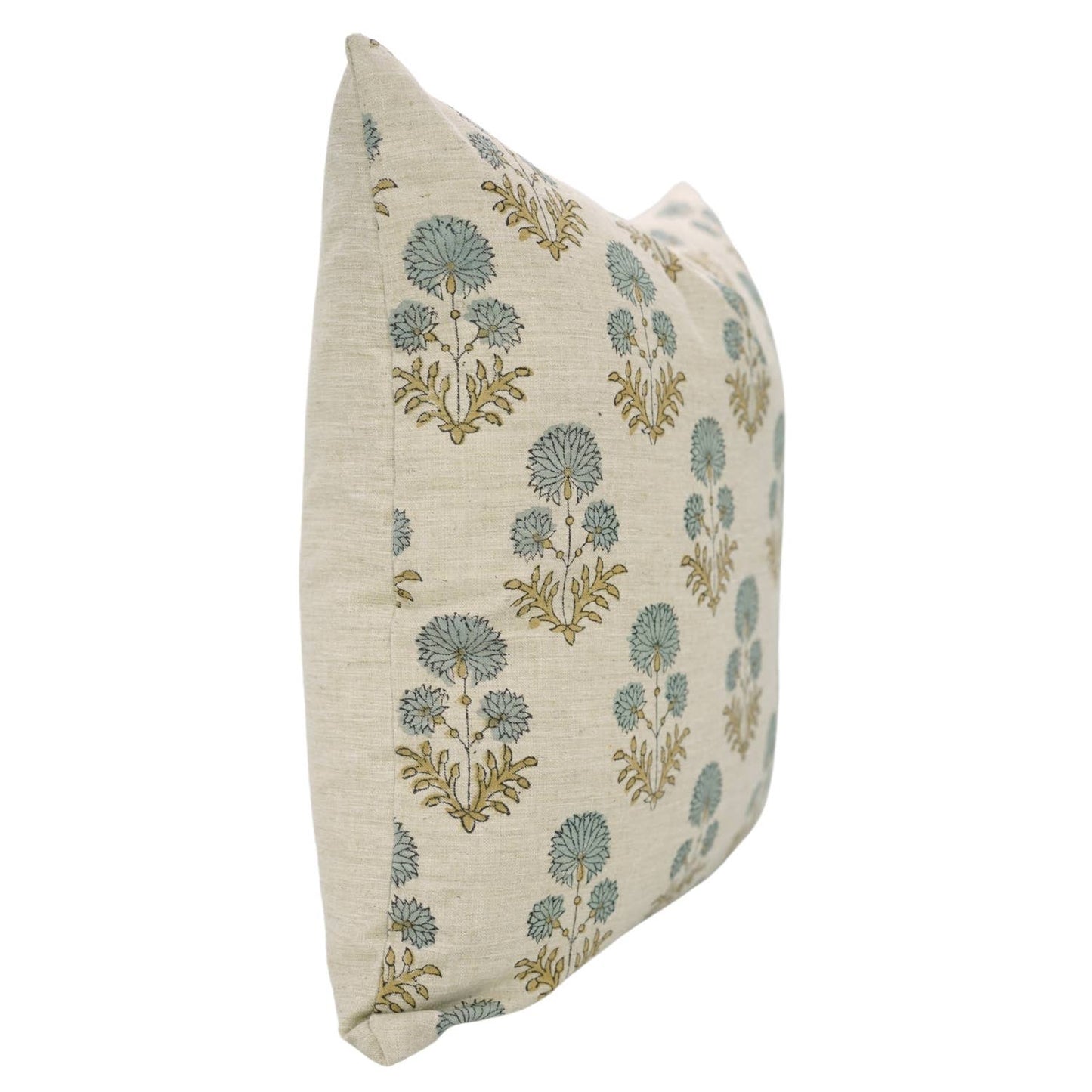 Boho Decor Block Print Linen Blend Pillow Cover - Rishi