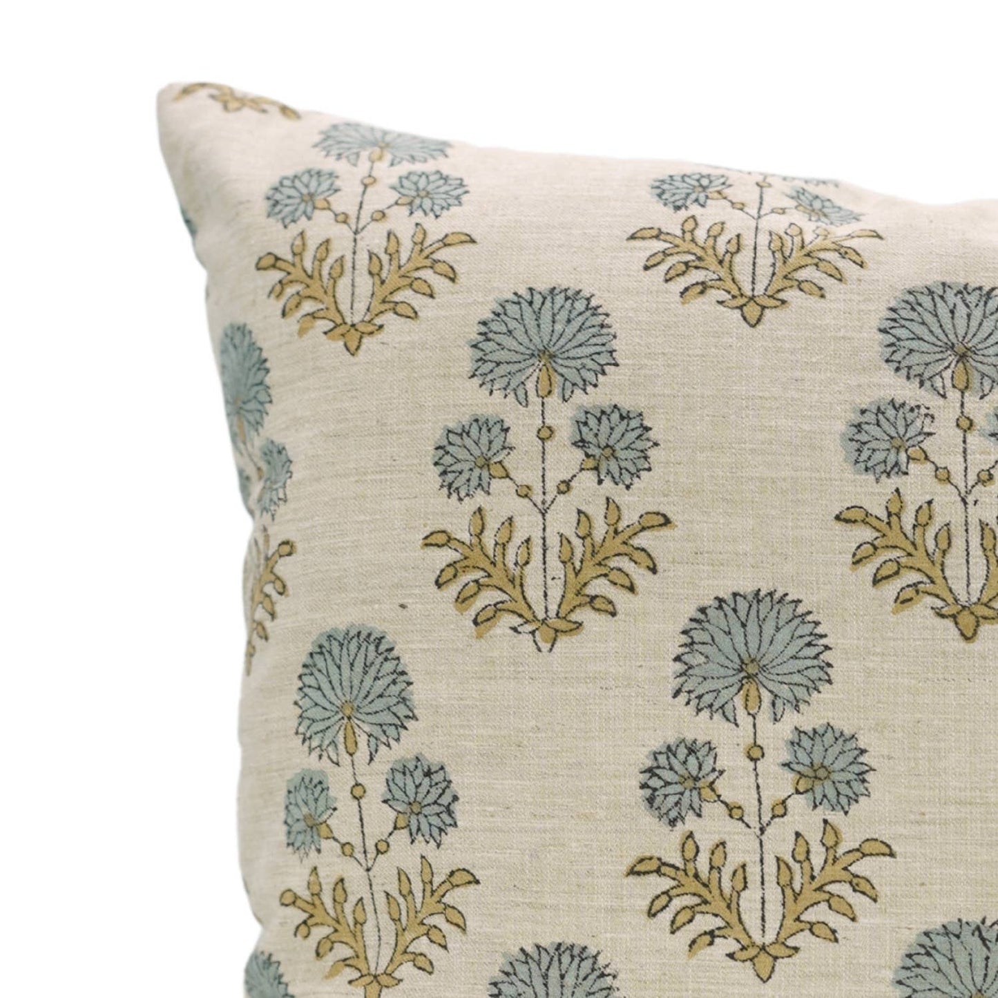 Boho Decor Block Print Linen Blend Pillow Cover - Rishi