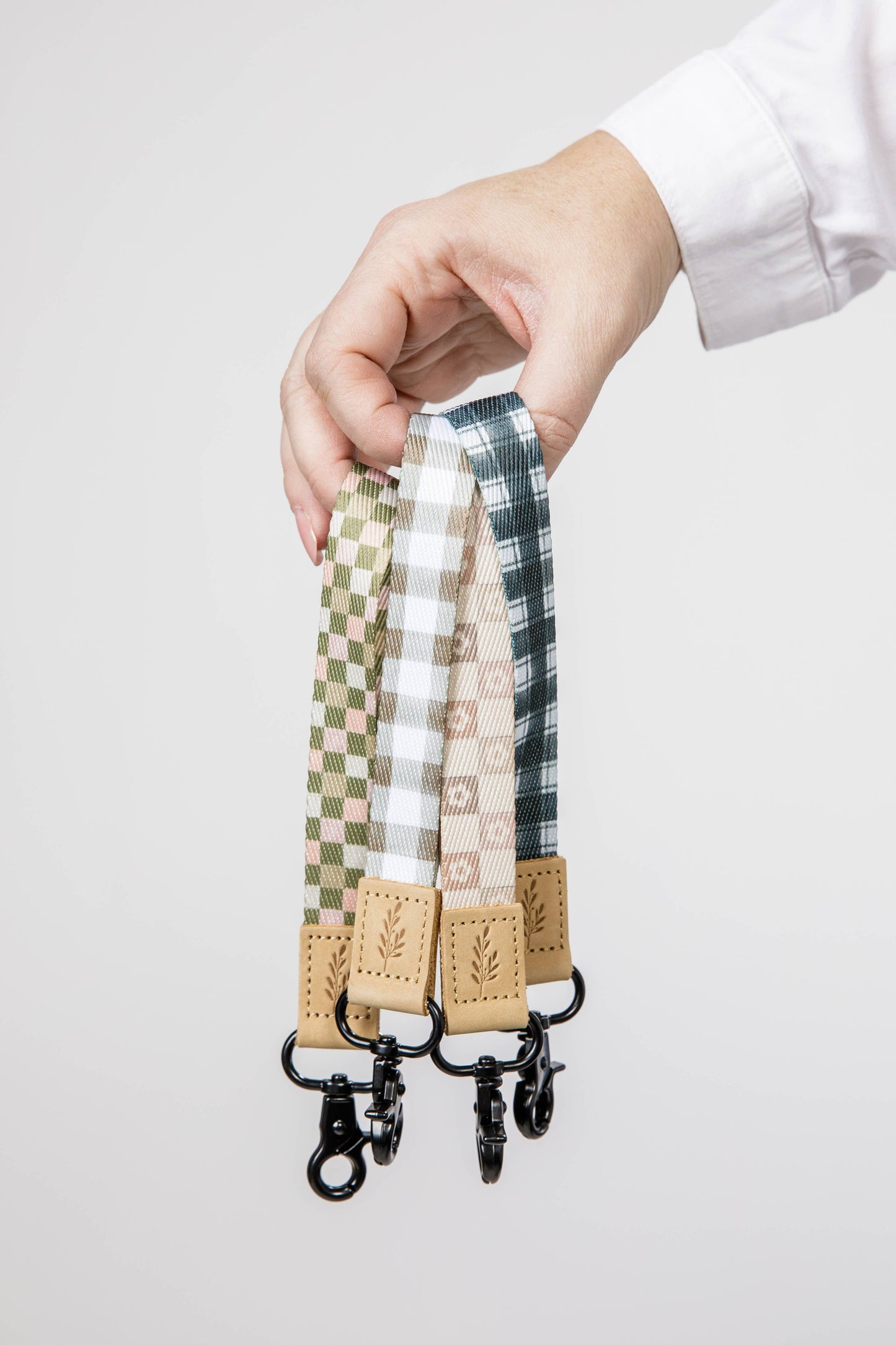 Brown Check Wristlet