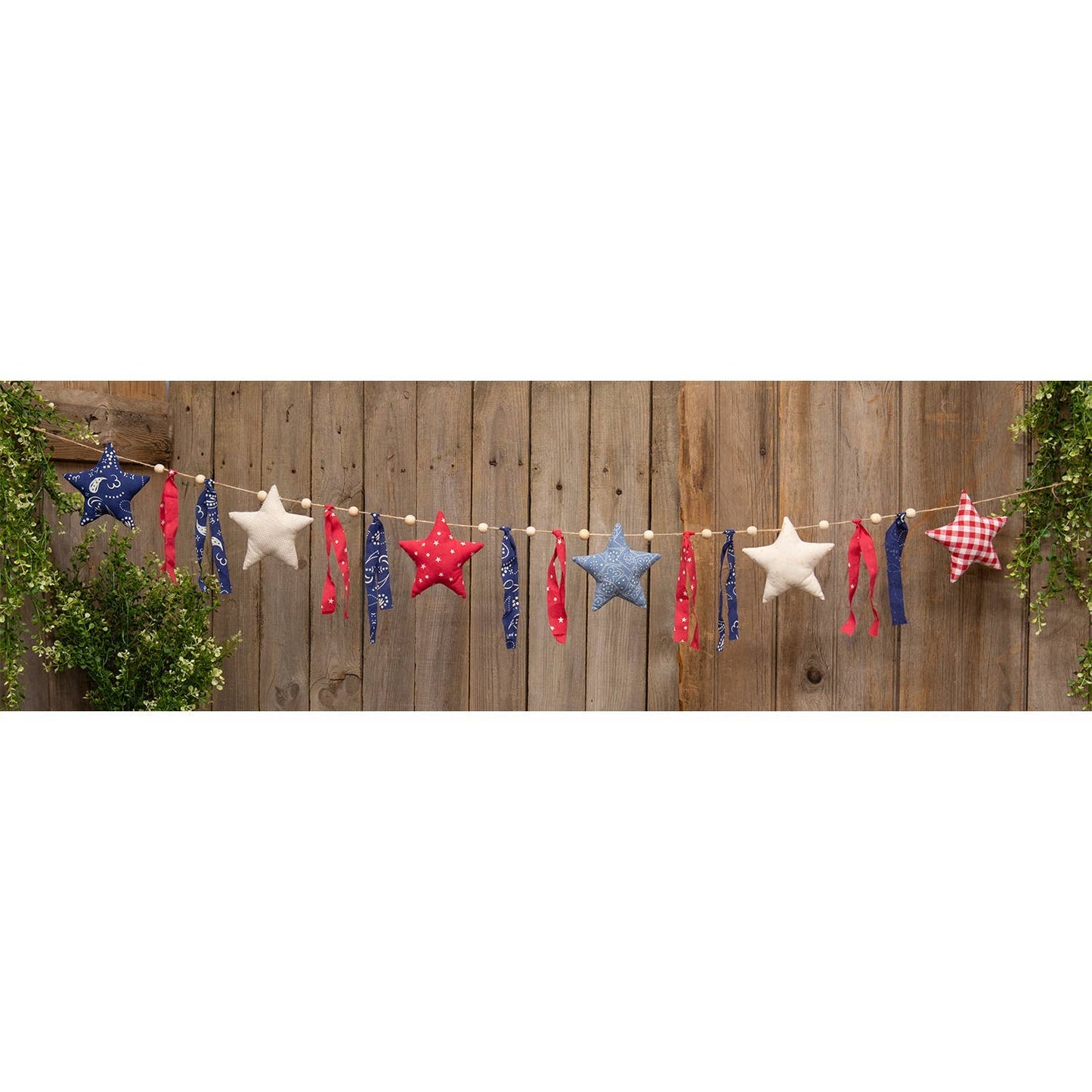 Fabric Star Garland - 5 Ft.