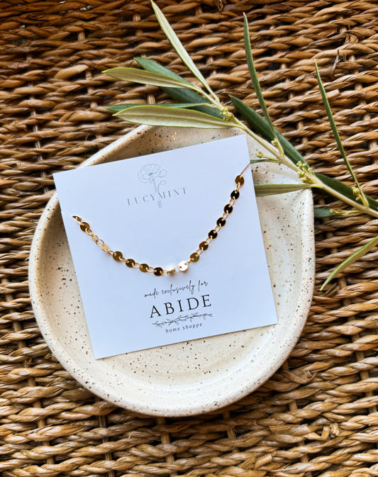 Disc Chain Necklace Gold Filled