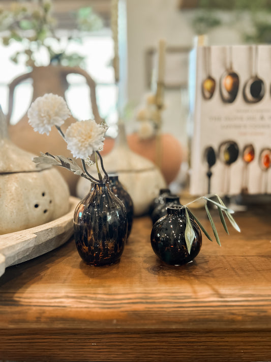 Tortoise Glass Vase, 2 Styles