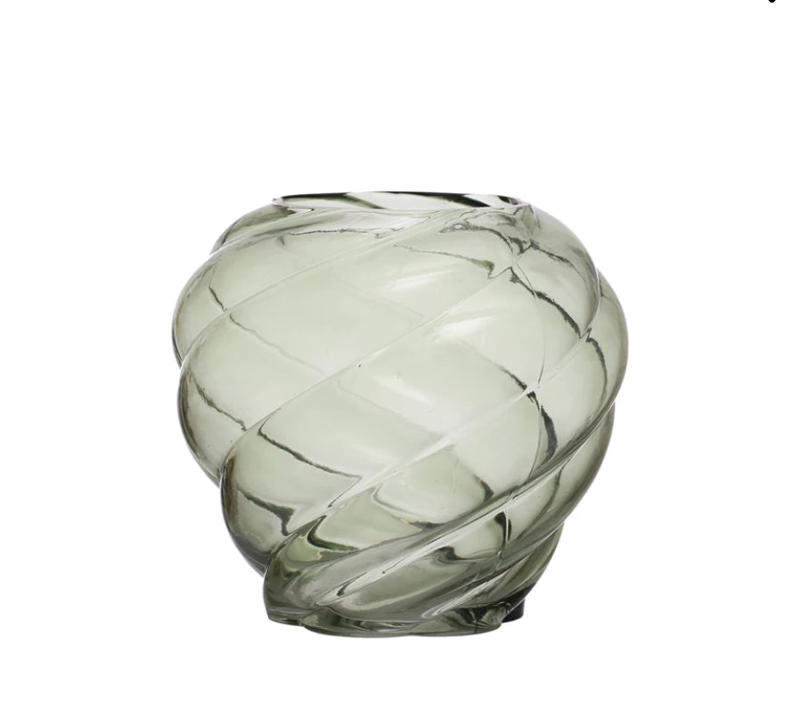 Twisted Glass Vase