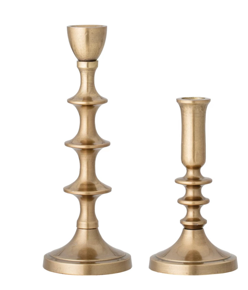 Metal Taper Holders with Antique Finish