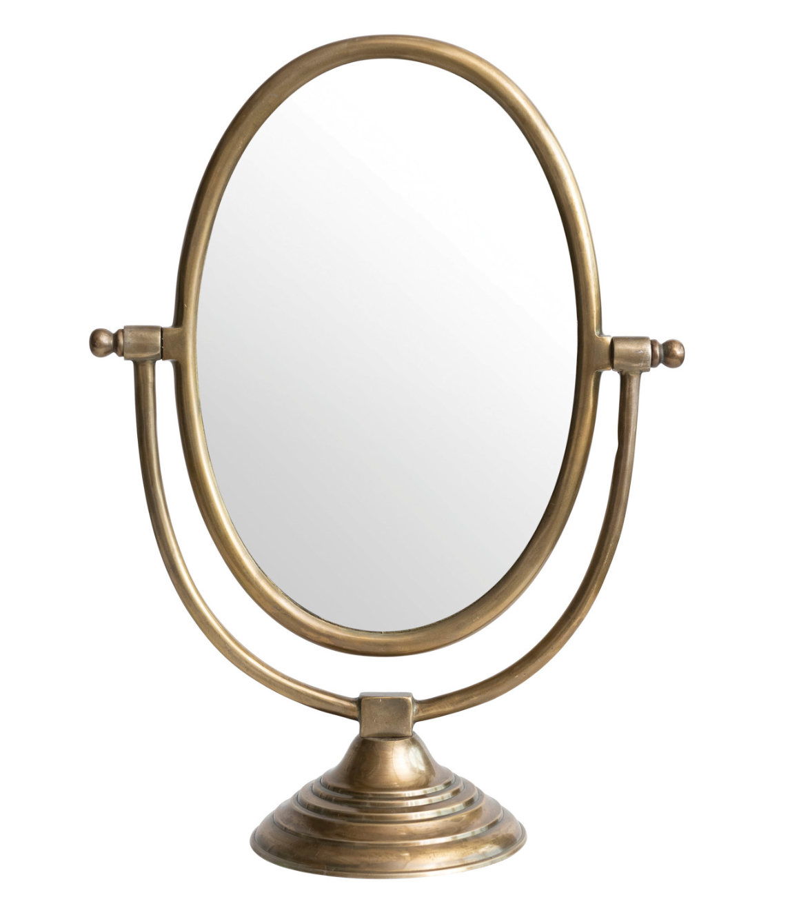 Aluminum Framed Mirror on Stand