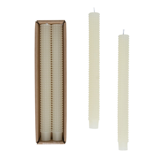 Unscented Hobnail Taper Candles