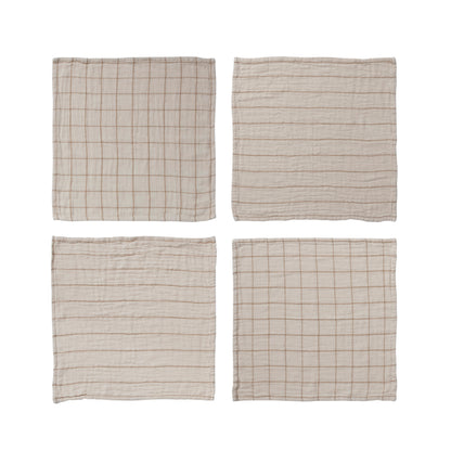 Grid + Stripe Cloth Napkins