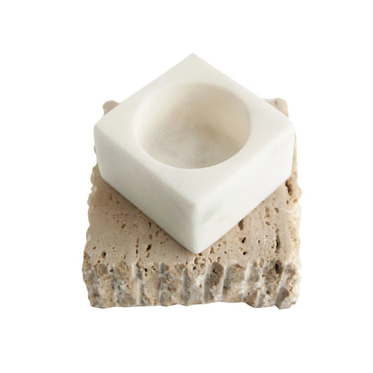 Travertine Tea Light Holder