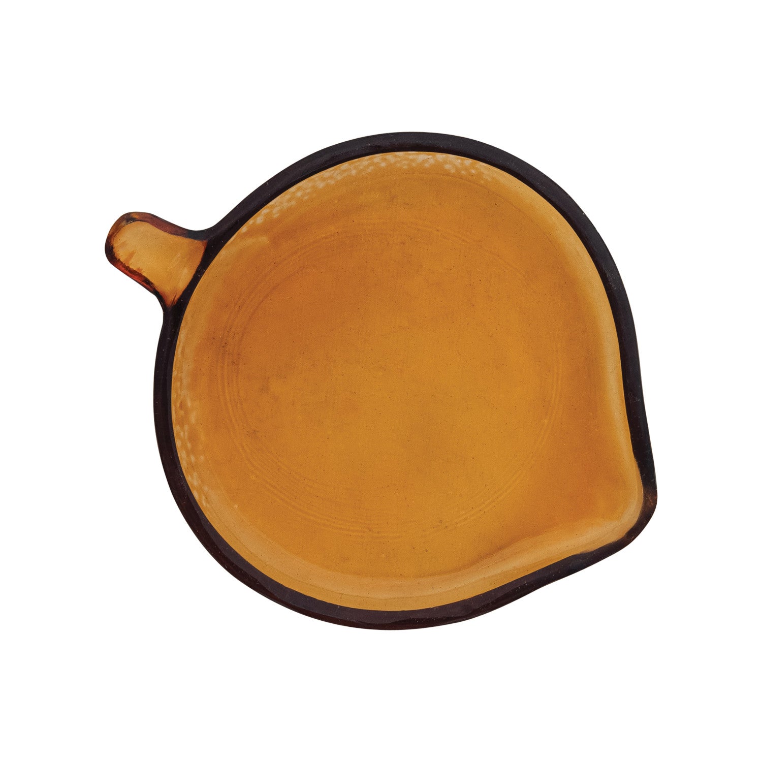 Pressed Recycled Glass Spoon Rest/Dish, Amber Color