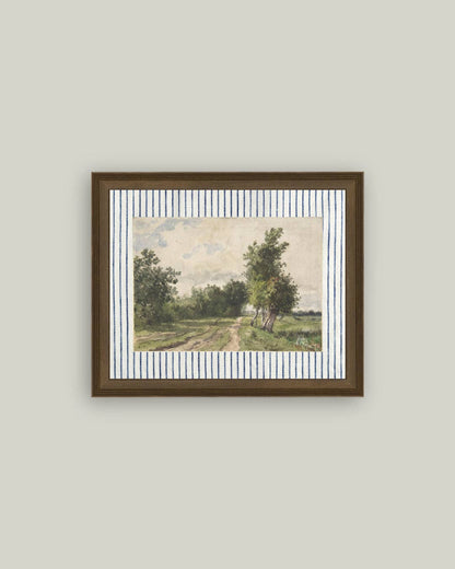 Provence Landscape Framed Antique Art