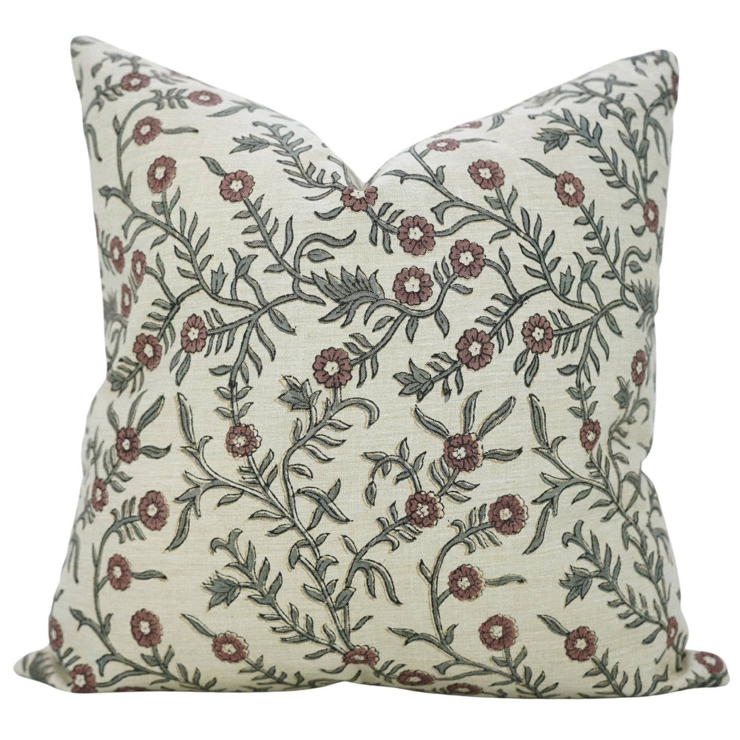 Crafted Block Print Linen Blend Pillow Cover - Shehjan
