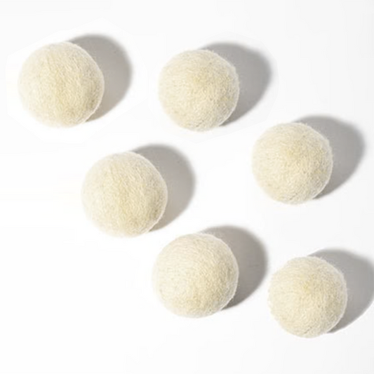 100% New Zealand Wool Dryer Balls - Set of Six