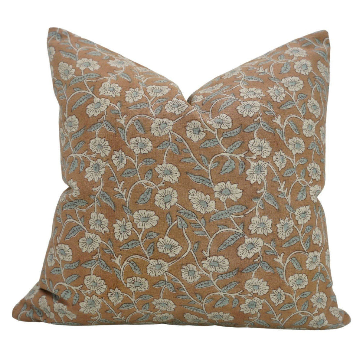 Rusty Block Print Pillow Cover
