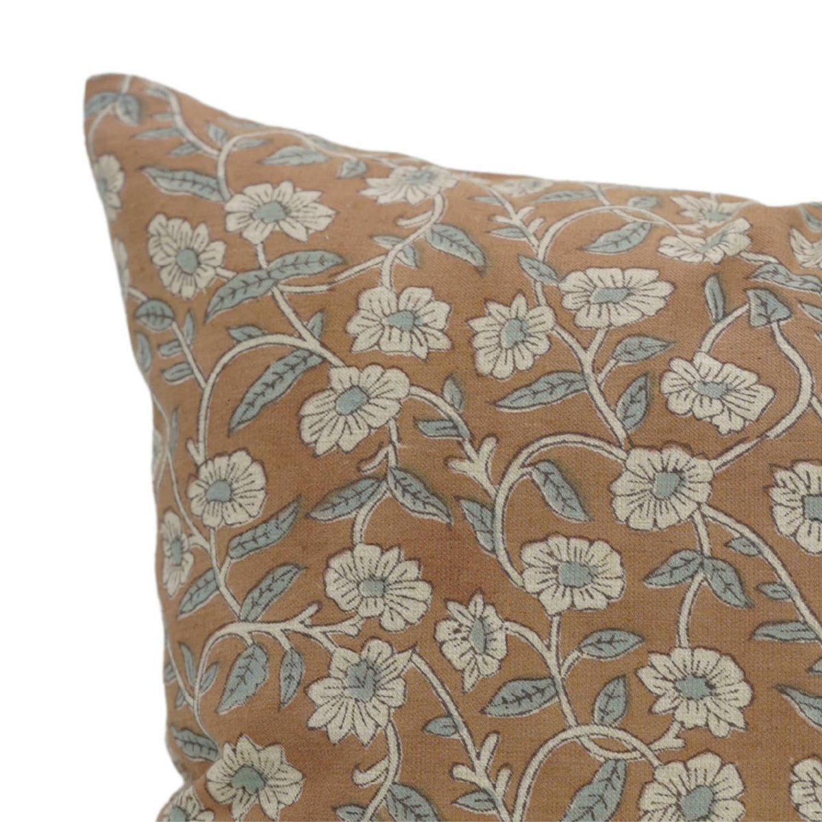 Rusty Block Print Pillow Cover
