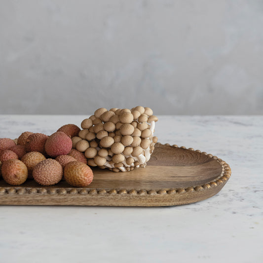 Beaded Wood Tray