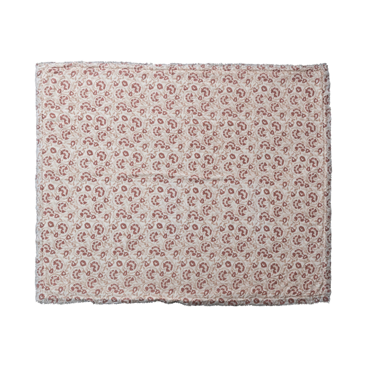 Mauve Floral Throw