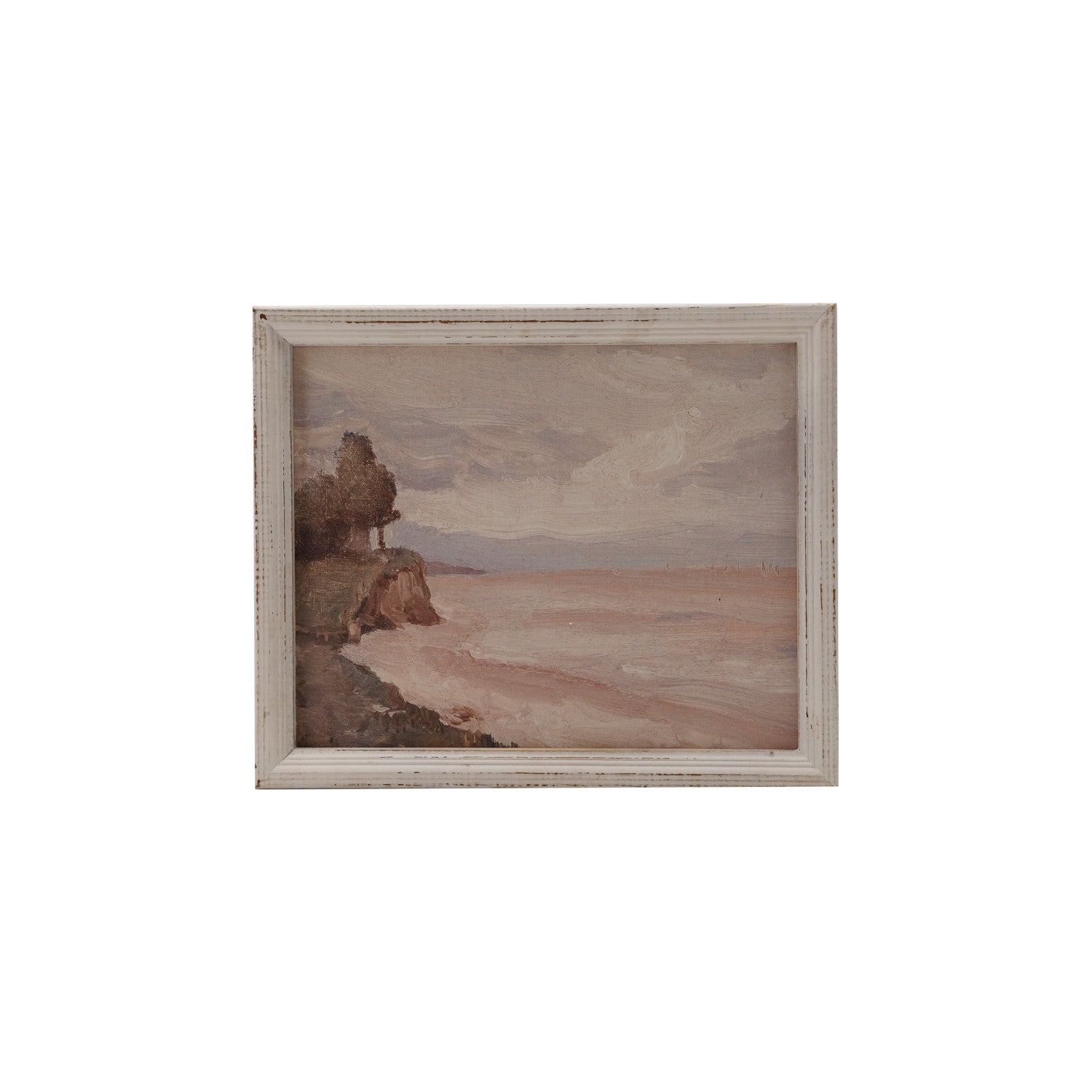 Wood Framed Wall Décor with Seaside Landscape
