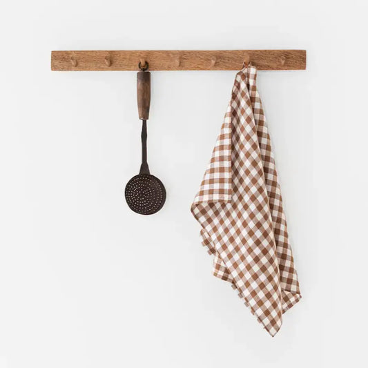 Cinnamon Gingham Tea Towel