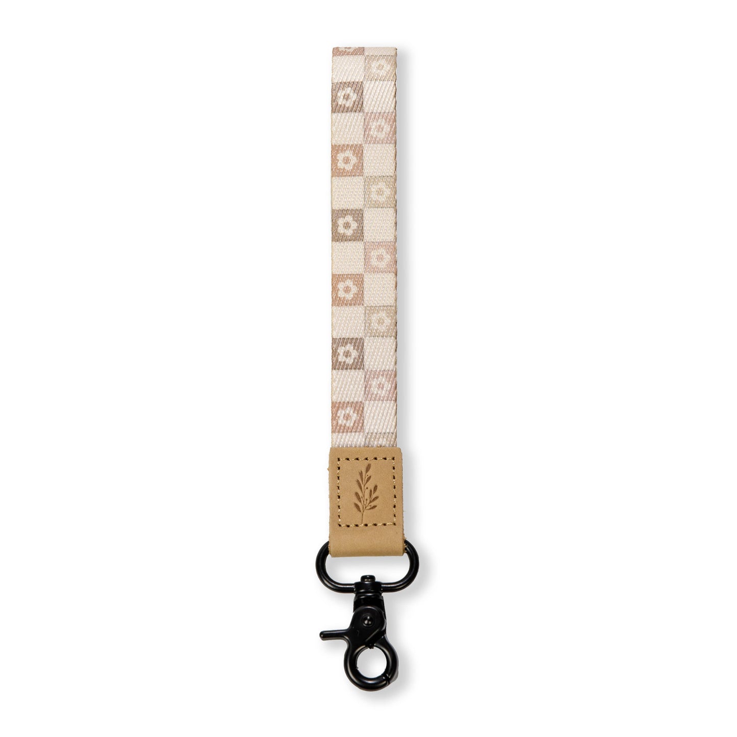Floral Check Wristlet