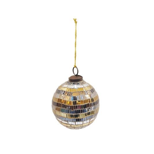 Recycled Glass Mosaic Ball Ornament